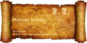 Murvay Ninon névjegykártya